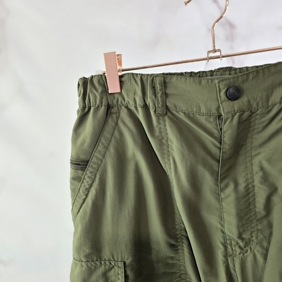 REI Pants Mens 30 X 29 Green Convertible Zip Off Nylon Hiking Ripstop - Picture 2 of 13